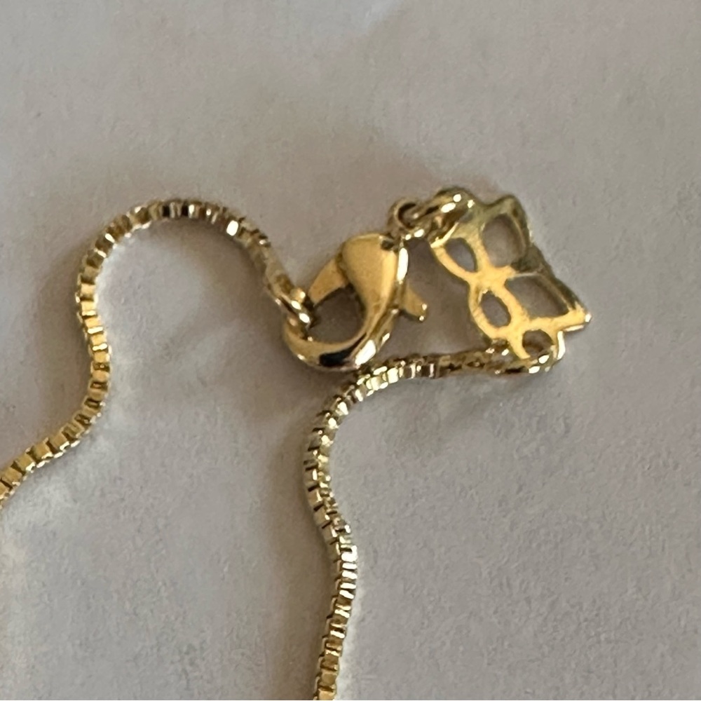 14K Gold plated Green CZ Heart Pendant Necklace | 16” Gold Plated Chain | New - Picture 10 of 12